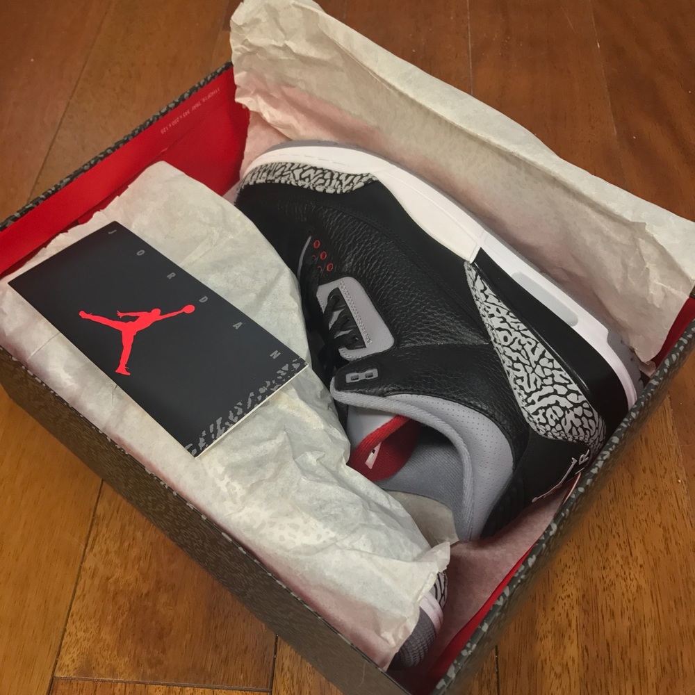 Air Jordan 3 Black Cement (2011) sz 11.5 Deadstock - Picture 2 of 8