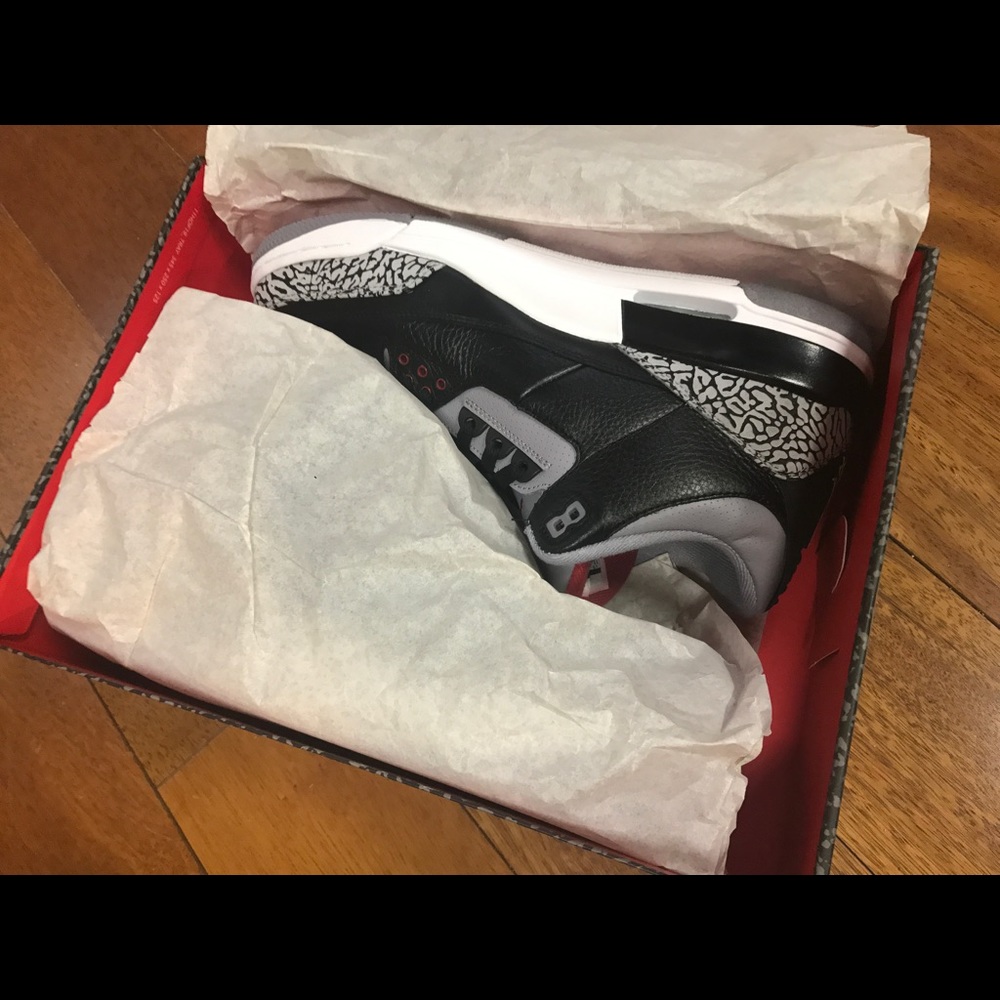 Air Jordan 3 Black Cement (2011) sz 11.5 Deadstock - Picture 5 of 8