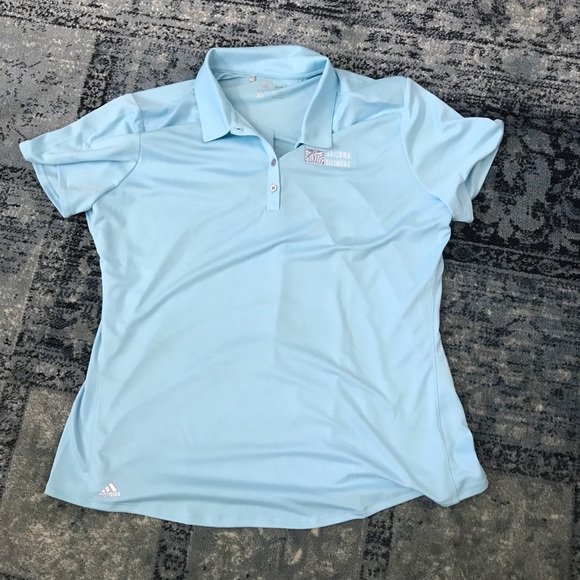 adidas Tops - Adidas Resort Logo Polo - Frost Blue