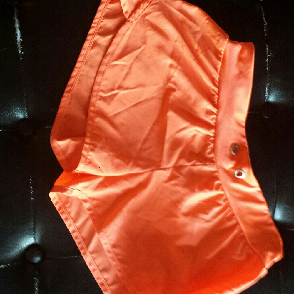 Orange swim shorts