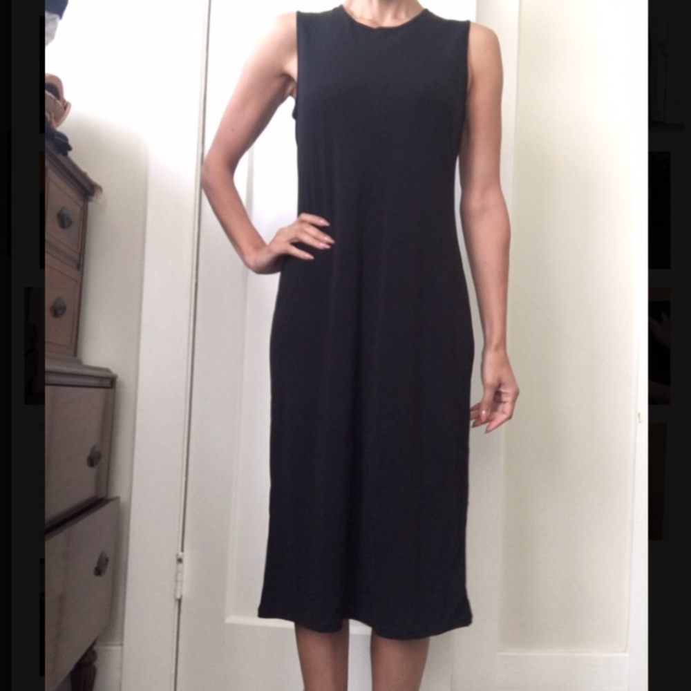 DKNY Two Piece Rayon Dress & Cardigan Set
