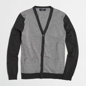 J. Crew Factory Gray Merino Wool Cardigan Size S