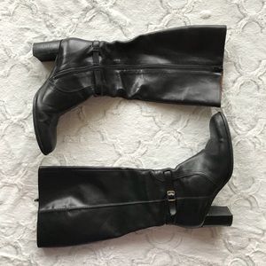 J. Crew Tall Black Leather Boots