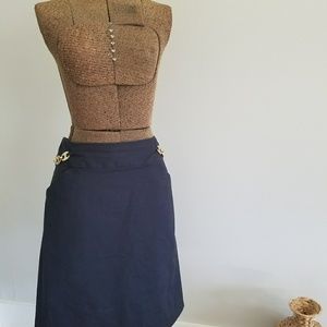 Vintage Milly Of New York Black Pencil Skirt