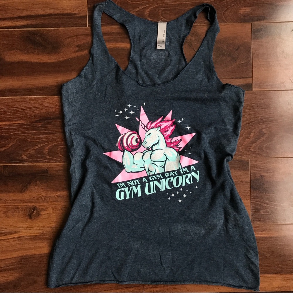 Unicorn Muscle racerback tank top