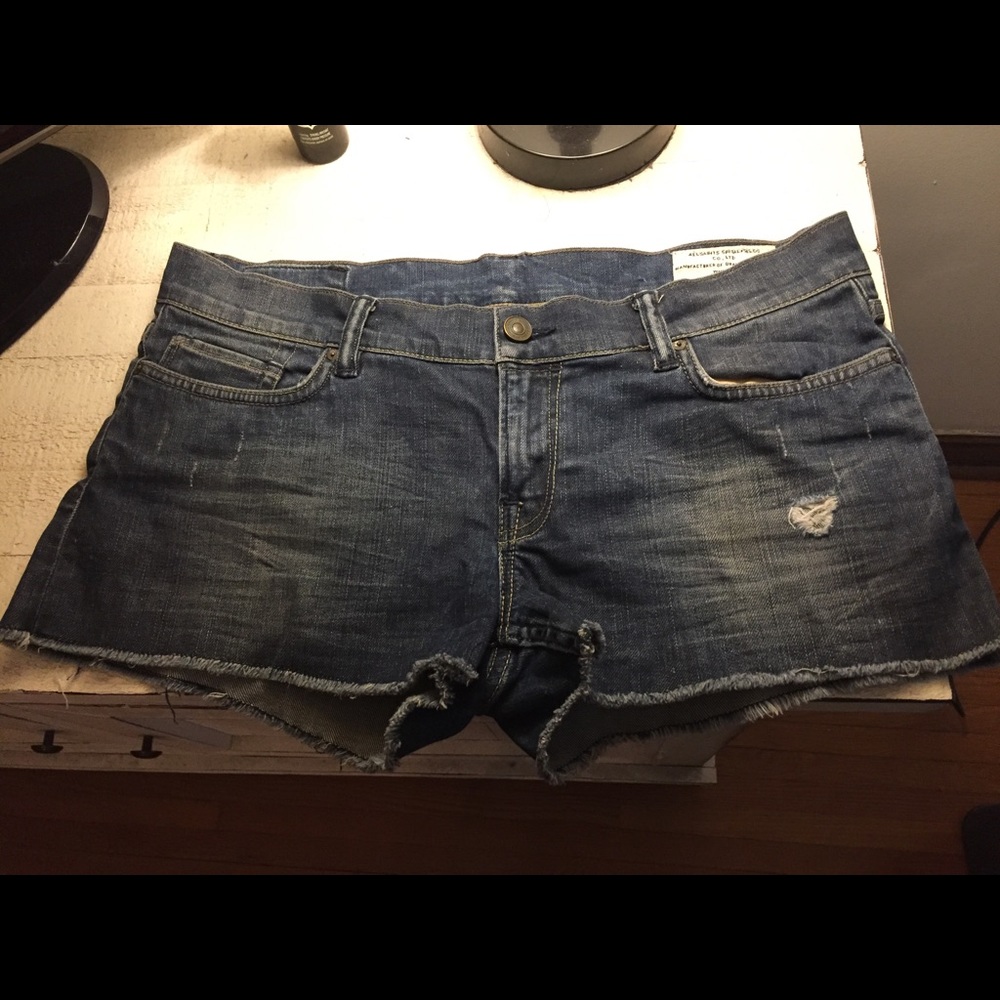 All saints denim shorts