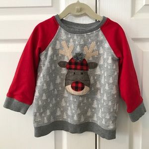 Mud Pie Raglan Reindeer sweatshirt