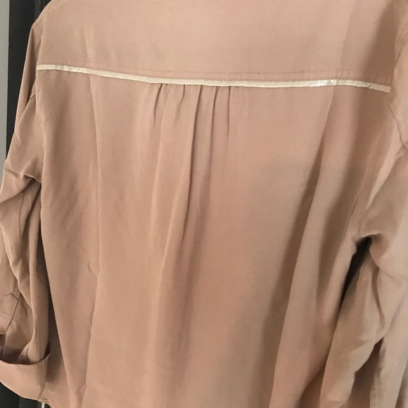 Free People blush metallic trim button down - Picture 6 of 7