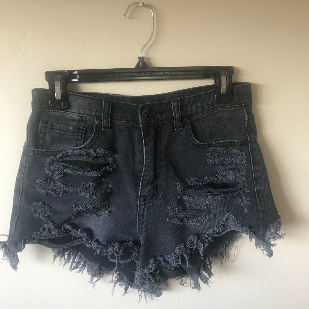 UNIF Destroyed High Wasted Shorts