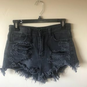 UNIF Destroyed High Wasted Shorts