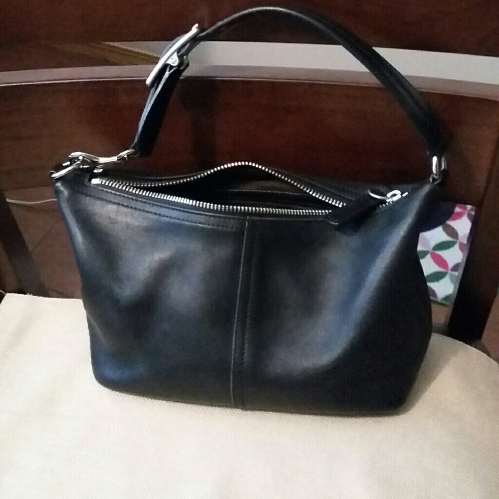 Coach Leather Small Black Purse