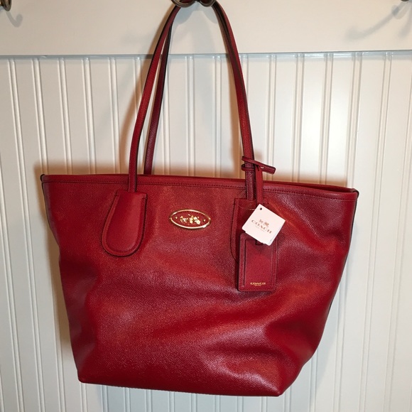 Coach Handbags - ❤️Authentic Coach City Zip Tote in Red Currant NWT