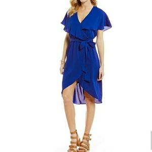 Gianni Bini Royal Blue Wrap Dress Size L