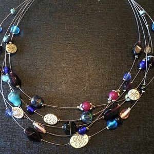 Multi-colored stone necklace