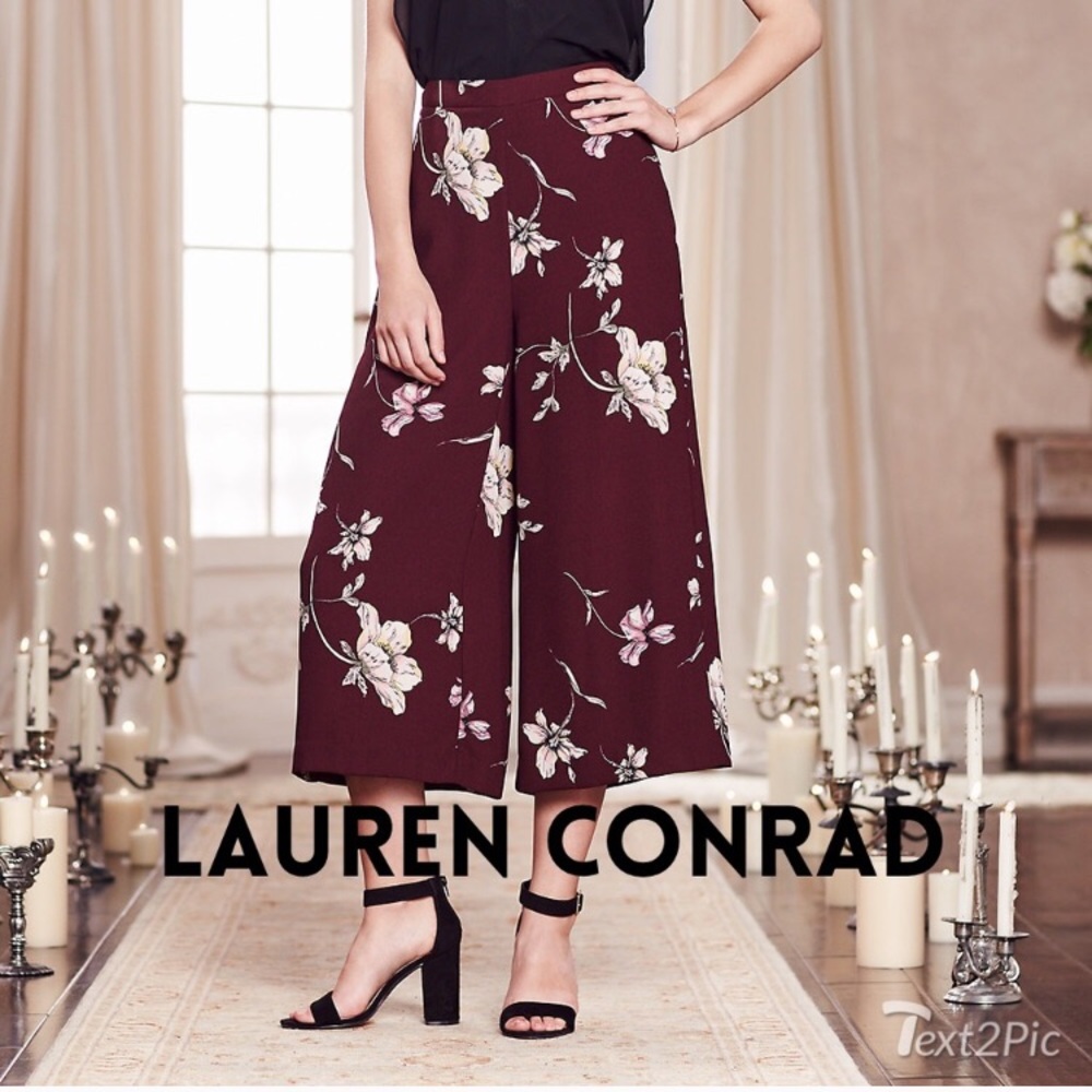 Lauren Conrad off the runway wide leg pants