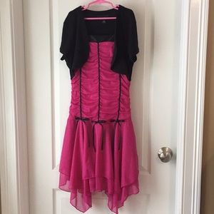 Kids pink and black dress