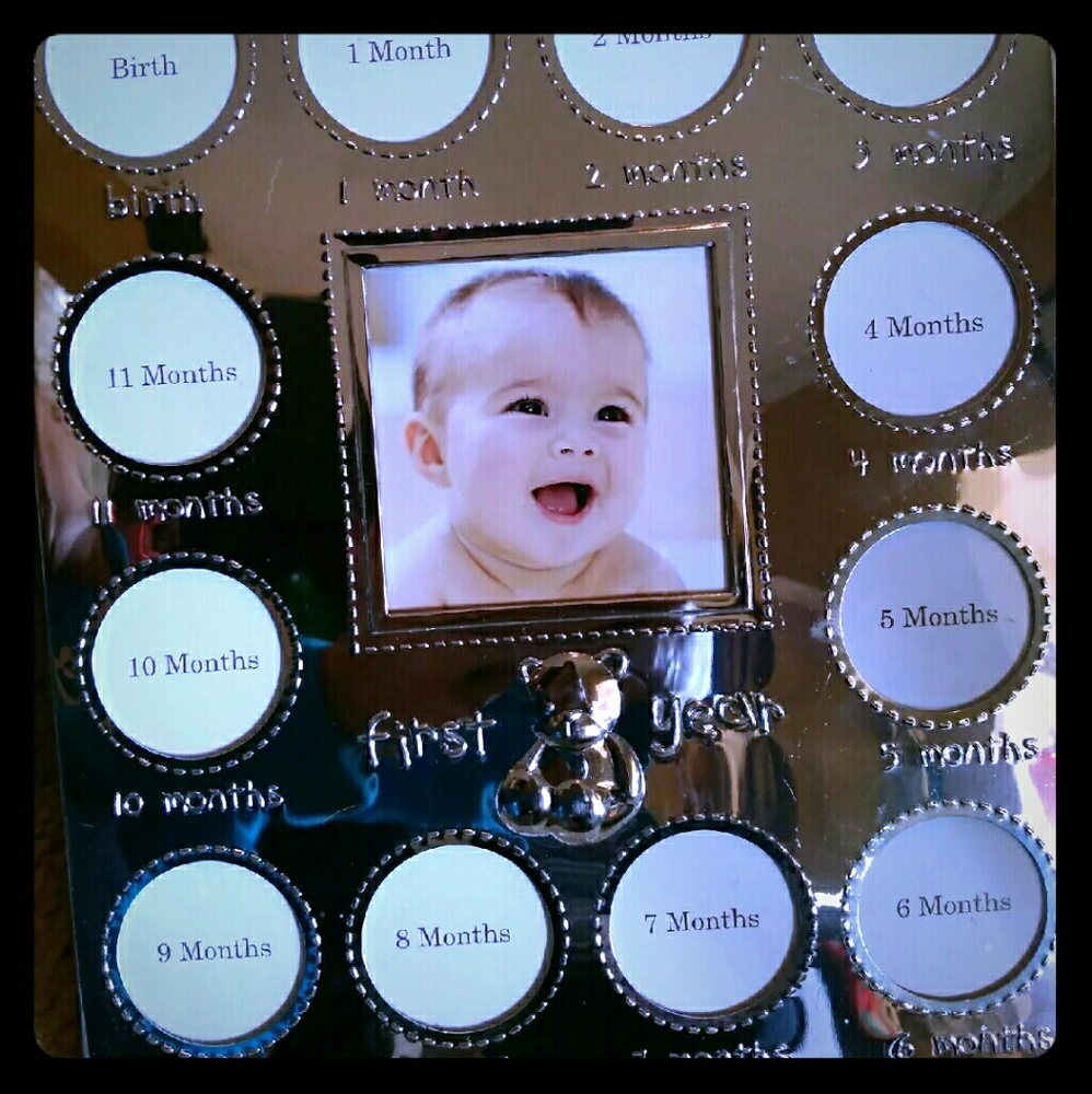 Baby's first year picture frame