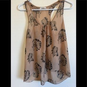 High low racerback layering top