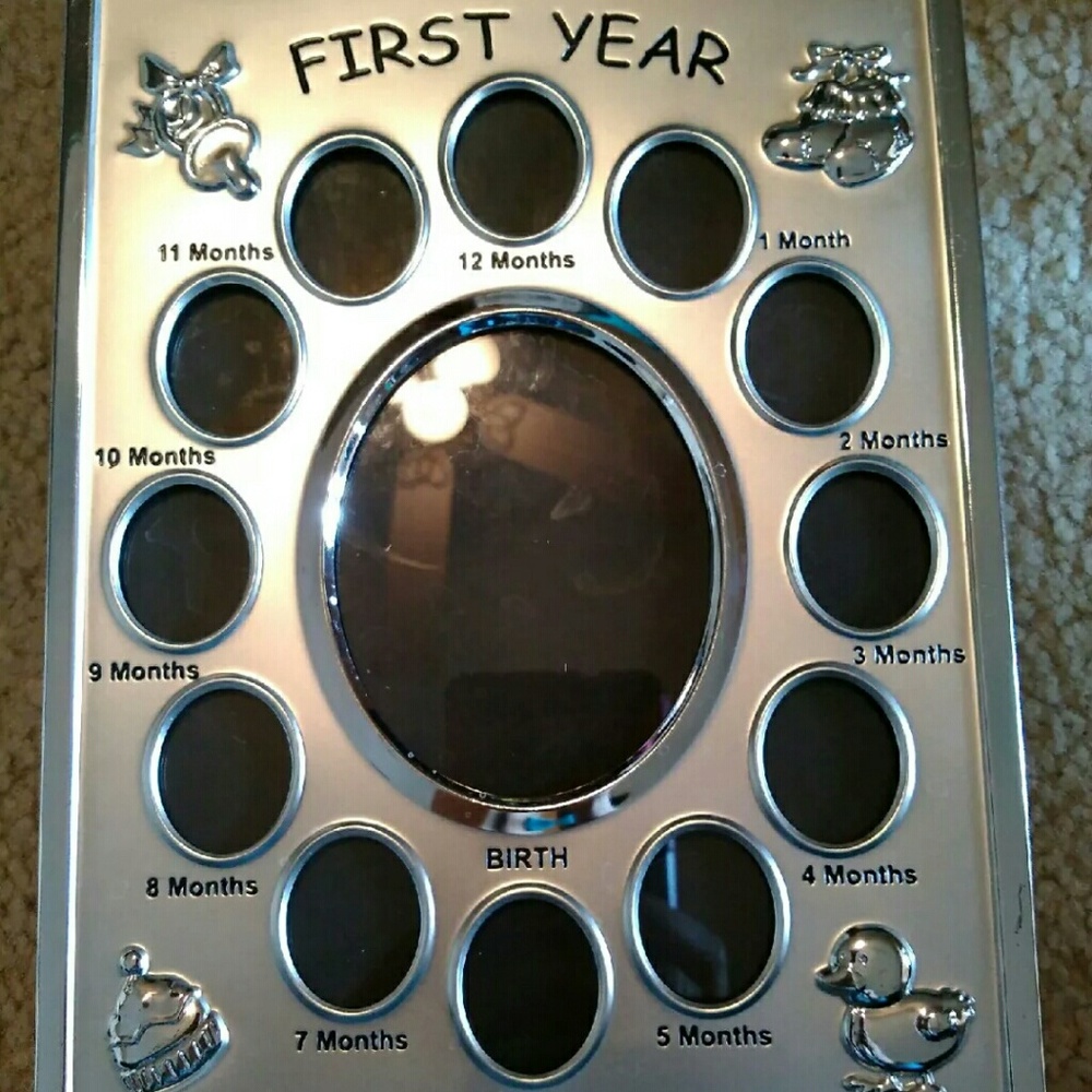 Baby's first year picture frame