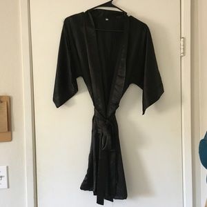 Black Silky Robe