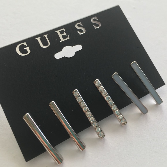 Guess Jewelry - GUESS Bar Stud Trio Earring Set