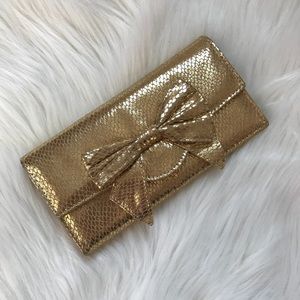 Gold Snakeskin Wallet
