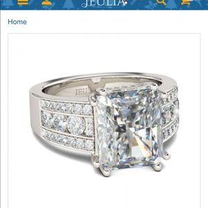 4 Carat Silver 925 Sterling Ring STUNNING size 8.5
