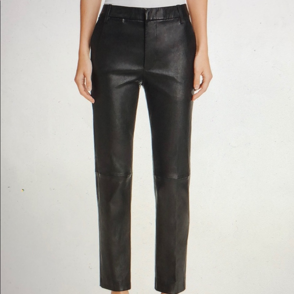 Vince straight-leg leather pants
