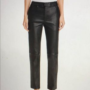 Vince straight-leg leather pants