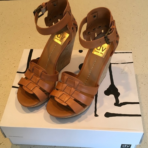 DV by Dolce Vita Shoes - Dolce Vita Honey Leather Cork Wedge 6.5