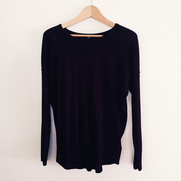 H&M Maroon Drop Shoulder T Shirt - Picture 2 of 3