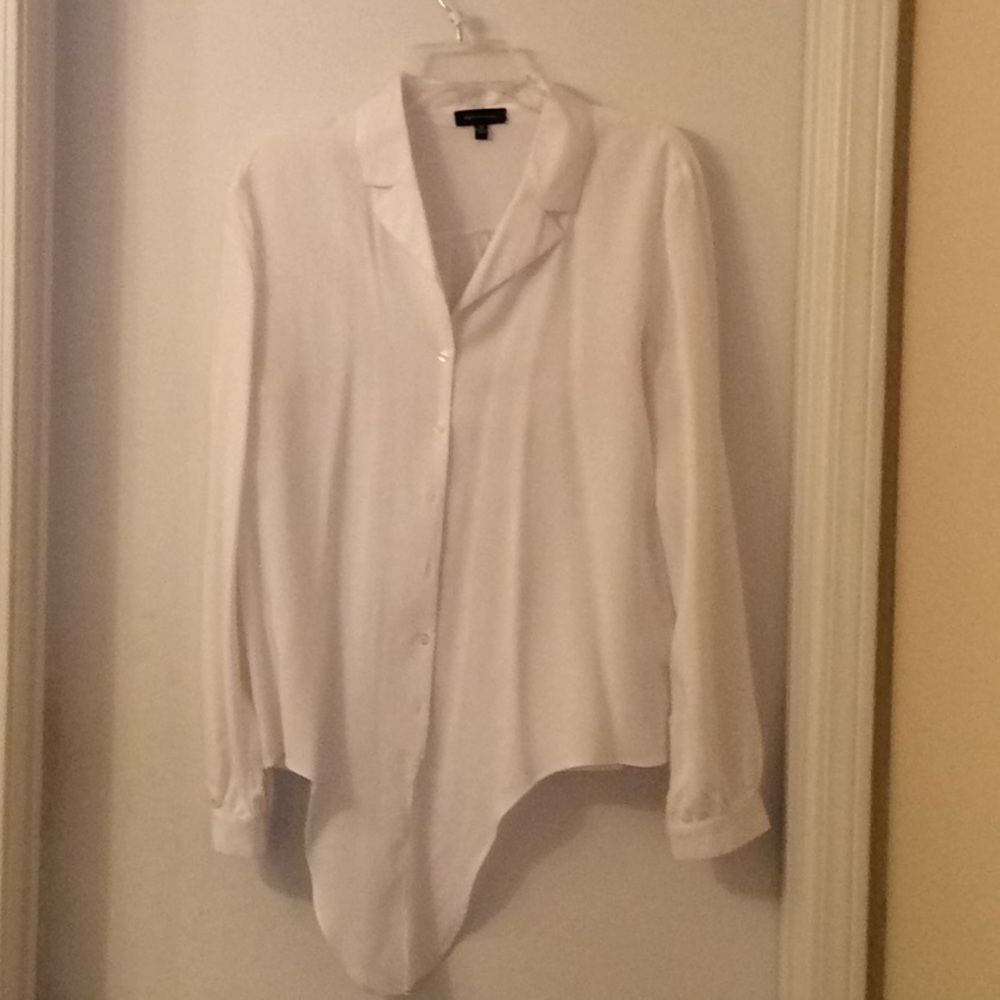 White button down blouse