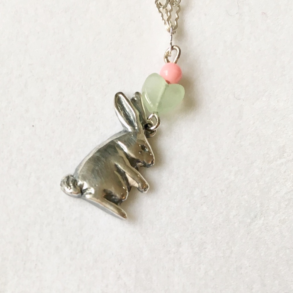Lucy Isaacs Sterling Bunny Necklace