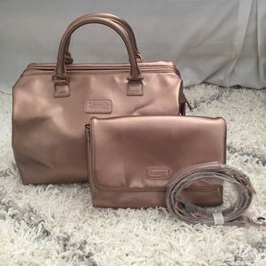 lipault gold luggage