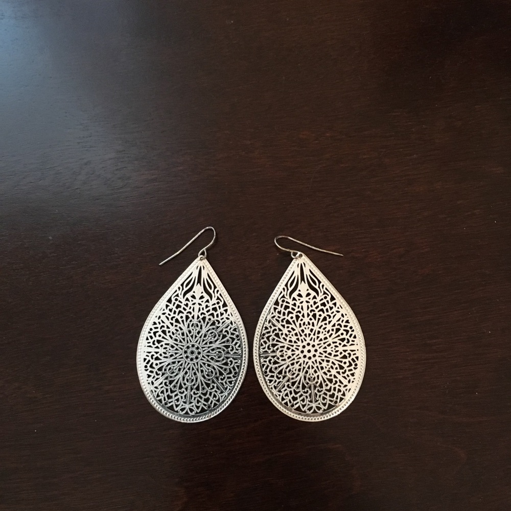 Silver Hoop Shaped Earrings