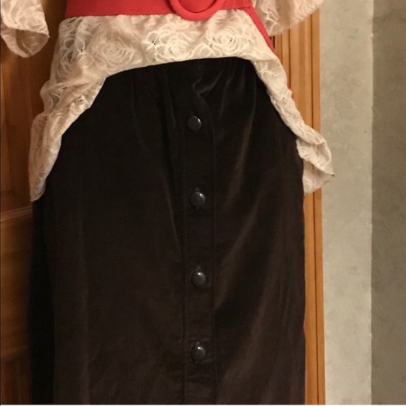 Brown, “ Vintage “ faux suede pencil skirt 🎁 - Picture 3 of 6