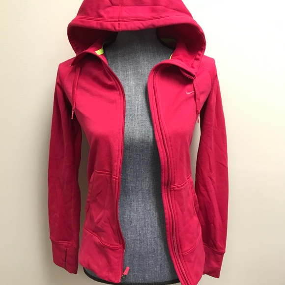 Nike Tops - FINAL PRICE Nike Therma Fit Pink Zip Up Hoodie
