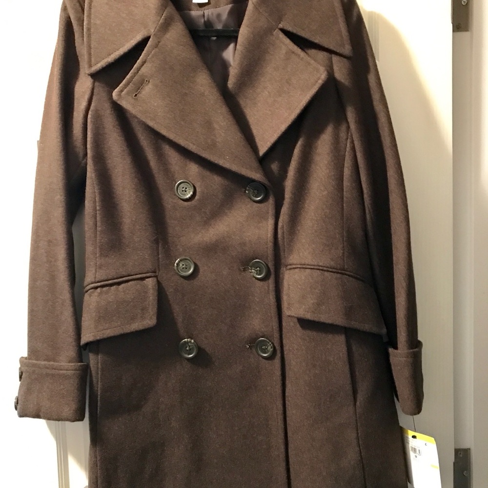 20%♦️⬇️ Chic Double Breasted Anne Klein Wool Coat