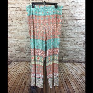 Melissa Paige Palazzo Print Pants Size 2X