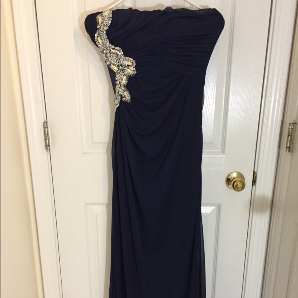 Navy Blue Strapless Prom/Formal dress size 5