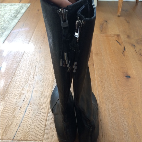 Equestrian, real black leather Calvin Klein boots - Picture 3 of 5