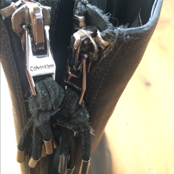 Equestrian, real black leather Calvin Klein boots - Picture 4 of 5