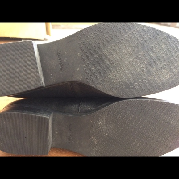 Equestrian, real black leather Calvin Klein boots - Picture 5 of 5