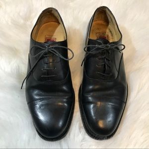 Cole Haan Cap Toe Black Leather Oxfords Size 8.5