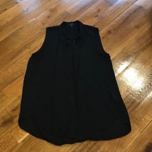 J. Crew Black Silk Top