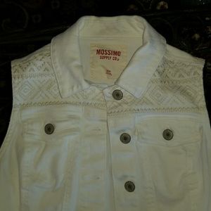 Mossimo Supply Co White Denim Vest