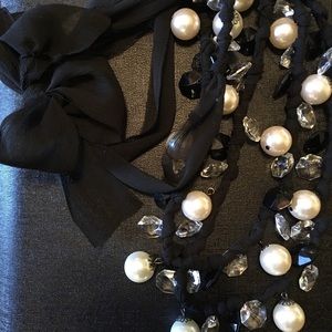 Jewelry - Pearl and black ribbon necklace Jewelry - Pearl and black ribbon necklace