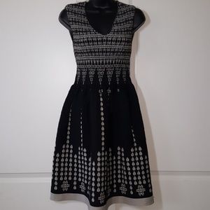 Max Studio smocked  V-neck dress