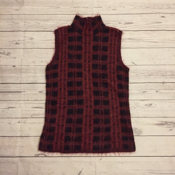 Nine West Sweaters - Nine West mohair sleeveless turtleneck sweater