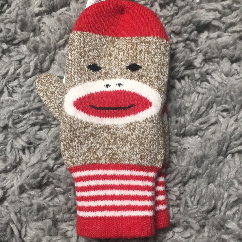 Sock monkey Mittens